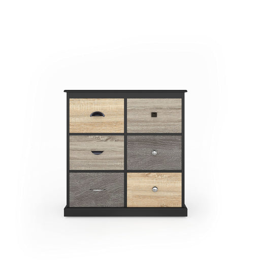 DOREL HOME Mercer PB, Paper Wrap; Metal Storage Cabinet Non Lockable 889.00 (W) x 401.32 (D) x 914.40 (H) mm Black