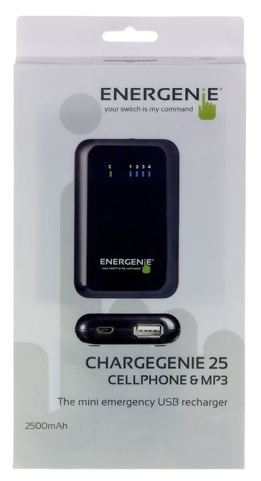 EnerGenie 2500 mAh Universal Power Bank White