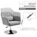 HOMCOM Swivel Accent Chair Steel Grey