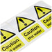 Warning Sign Hot Water Vinyl 7.5 x 5 cm