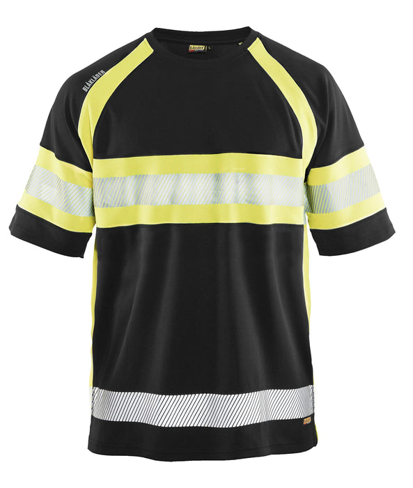 BLÅKLÄDER T-shirt 33371051 PL (Polyester) Black, Yellow Size L