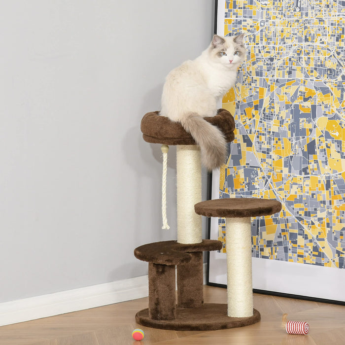 PawHut Cat Tree Brown 400 mm x 650 mm