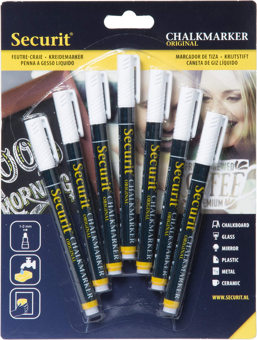 Securit Liquid Chalk Mkr White Pk7