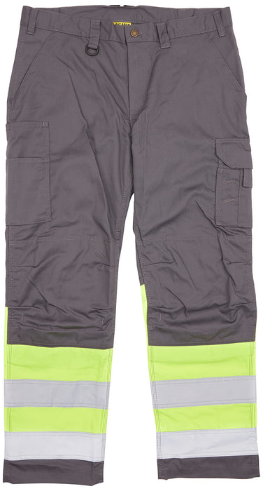 BLÅKLÄDER Trousers 15641811 Cotton, PL (Polyester) Mid Grey, Yellow Size 49S