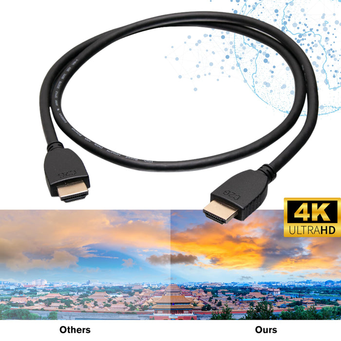 C2G 1.5ft 4K HDMI Cable with Ethernet - High Speed HDMI Cable - M/M - HDMI cable with Ethernet - HDMI male to HDMI male - 45.7 cm - shielded - black