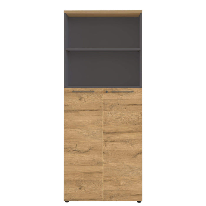 Germania Cupboard 4236-564 Graphite, Grandson Oak 800 x 400 x 1,970 mm