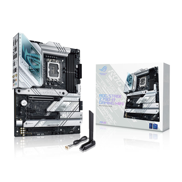 ASUS ROG STRIX Z790-A GAMING WIFI - Motherboard - ATX - LGA1700 Socket - Z790 Chipset - USB 3.2 Gen 1, USB 3.2 Gen 2, USB-C 3.2 Gen2, USB-C 3.2 Gen 2x2 - 2.5 Gigabit LAN, Bluetooth, Wi-Fi - onboard graphics (CPU required) - HD Audio (8-channel)