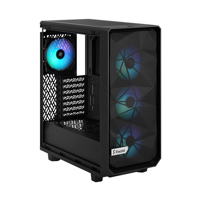 Fractal Meshify 2 Compact Lite RGB Black Tempered Glass Light Tint Mid Tower PC Case