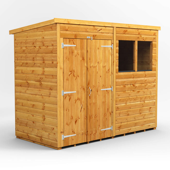 Power Garden Shed 84PP Golden Brown 8x4