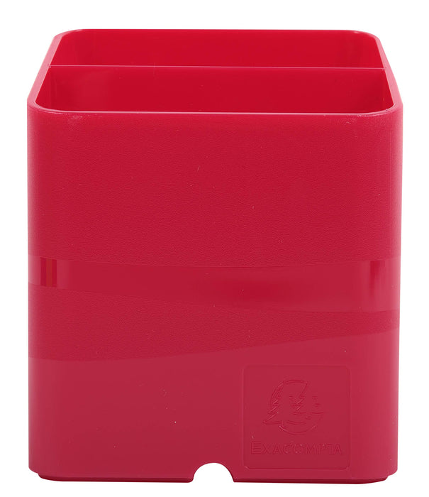 Exacompta Iderama Pen Box Plastic Raspberry 7.4 x 7.4 x 9.3 cm