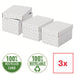 Esselte Home Storage and Gift Box 628280 Small 100% Recycled Cardboard White 200 x 255 x 150 mm Pack of 3