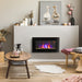 HOMCOM Electric Fireplace Glass, Metal UK