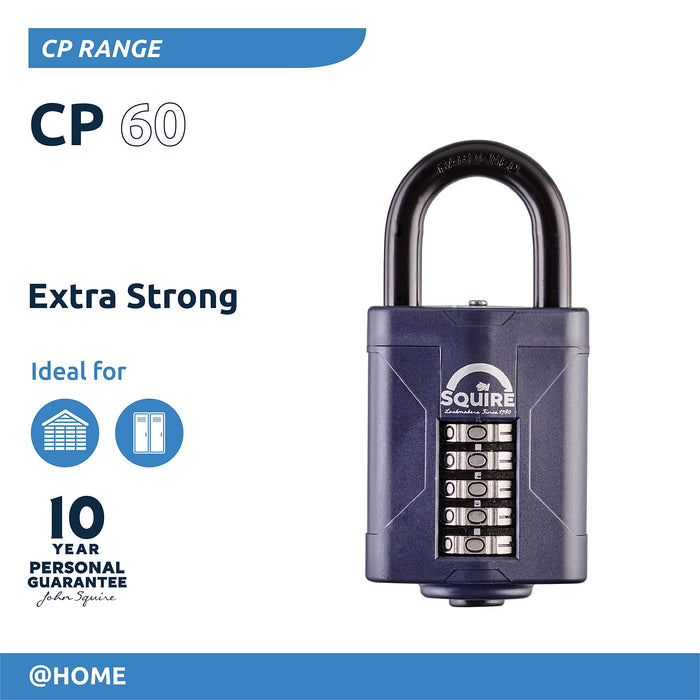 SQUIRE Combination Padlock CP60 Hardened Steel