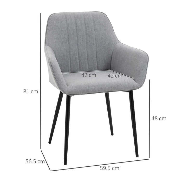 HOMCOM Dining Chair 835-290V71 Grey