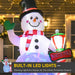 HOMCOM Christmas Snowman with Lamp Inflatable White 103 x 240 cm