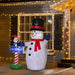 HOMCOM Christmas Snowman Inflatable Multicolour 92 x 187.9 cm