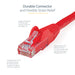 StarTech.com 100ft CAT6 UTP Red Snagless Gigabit Ethernet Cable ETL Verified