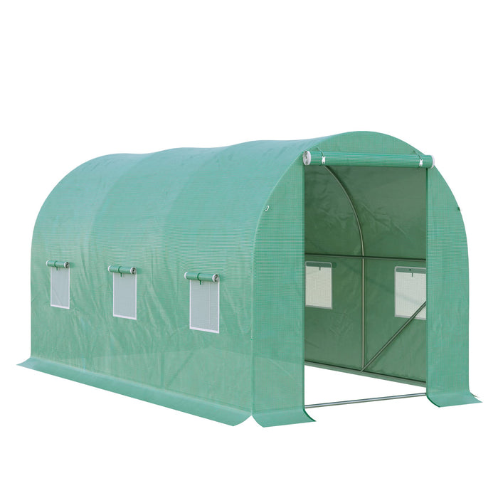 OutSunny Tunnel Greenhouse Outdoors Waterproof Green 2000 mm x 4000 mm x 1900 mm