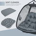 OutSunny Hanging Chair PL (Polyester), Polypropylene, Alloy Steel, Cotton Grey 1,260 x 1,320 x 1,720 mm