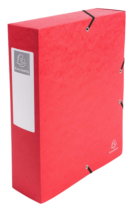 Exacompta Filing Box 50835E A4+ Red Glossy Card 25 x 33 cm Pack of 6