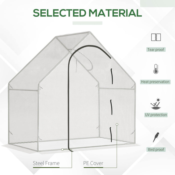 OutSunny Greenhouse White 180 x 100 x 165 cm