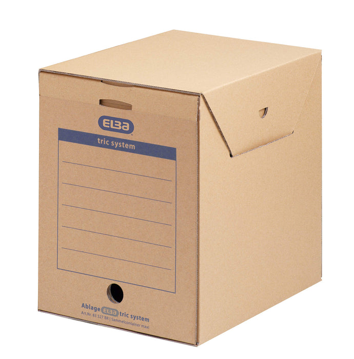 ELBA Archive Box 100421092 Brown cardboard 23.6 (W) x 30 (D) x 33.3 (H) cm Pack of 6