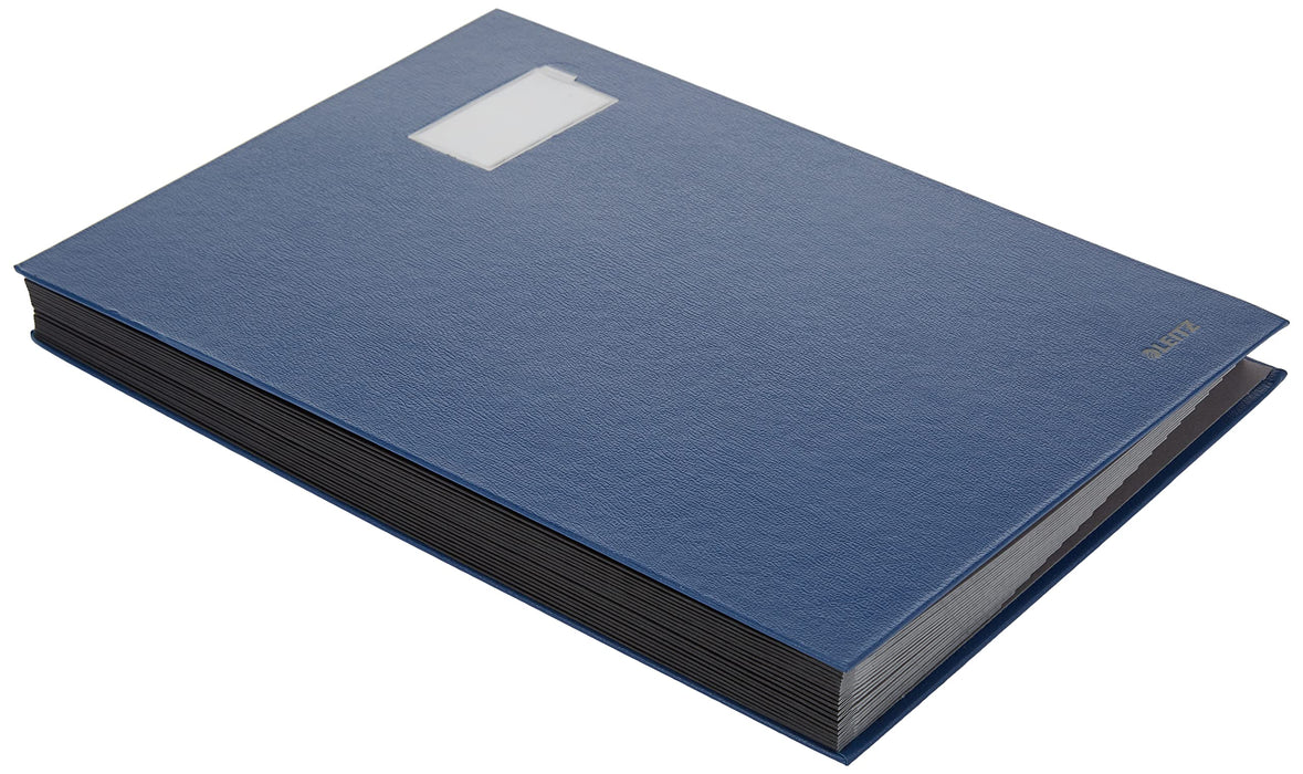 Esselte Signature Book Hardboard PP Foil Blue