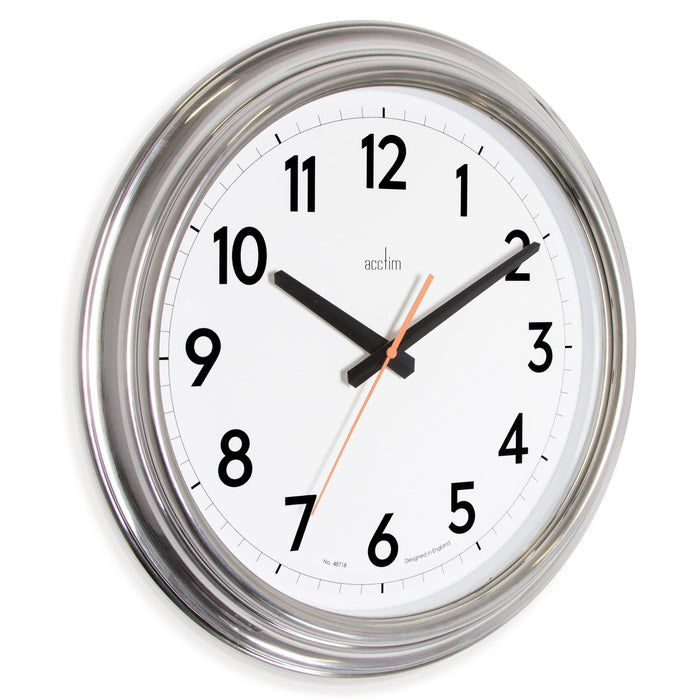 Acctim Analog Clock Chrome 40 x 40 x 5.6 x 40 cm