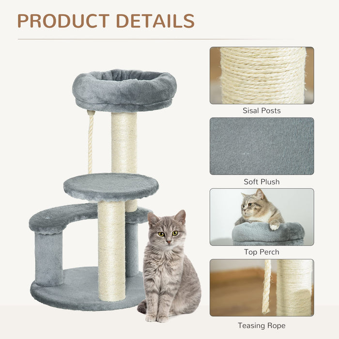 PawHut Cat Tree Grey 400 mm x 650 mm