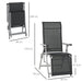 OutSunny Breathable Mes Lounge Chair Grey