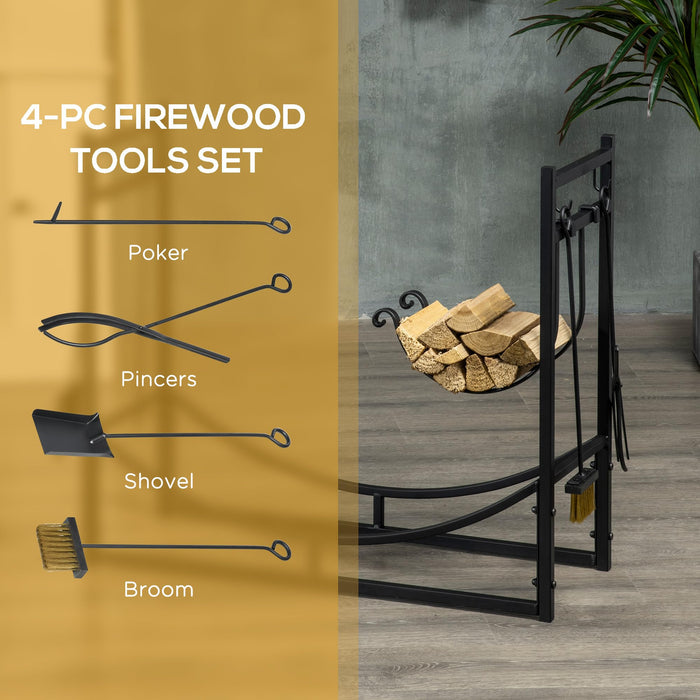 OutSunny Firewood Rack 842-129 Metal