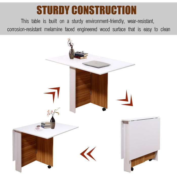 HOMCOM Foldable Table 833-412 White 1,200 x 800 x 730 mm