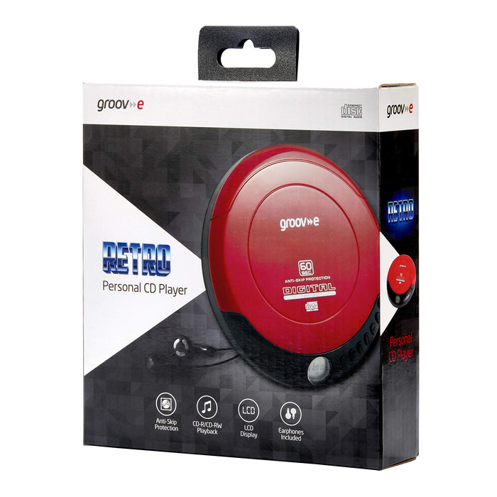 Groove-e Personal CD Player GVPS110/RD Red