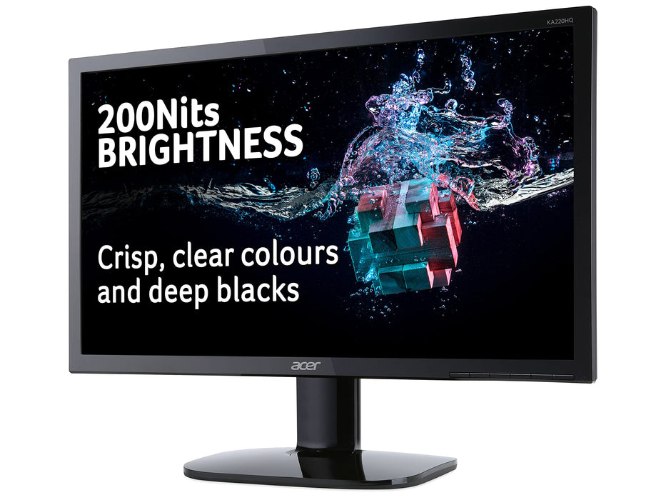 ACER KA220HQbi 21.5 Inch 1920 x 1080 Pixels Full HD TN Panel 5ms Response Time HDMI VGA Monitor