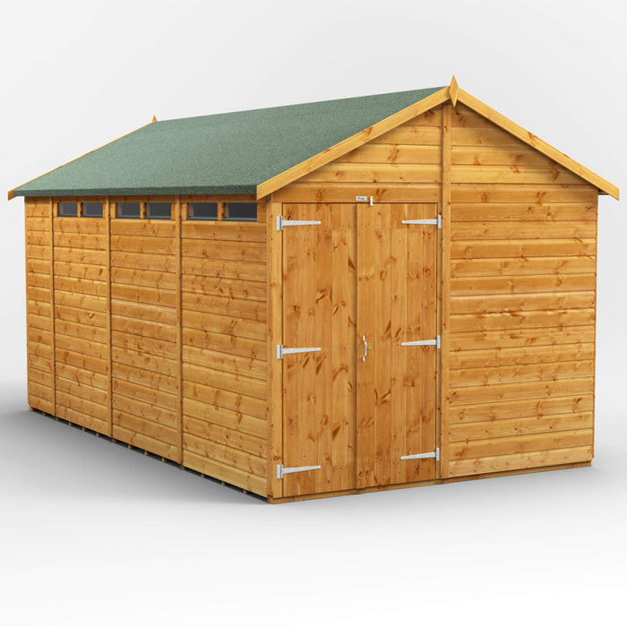 Power Garden Shed 148PASSDD Golden Brown 14x8