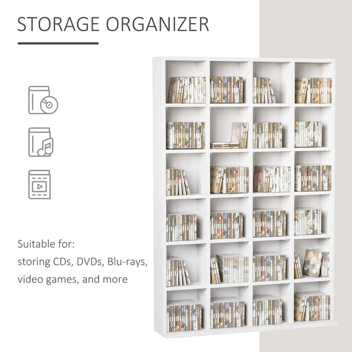 Homcom Shelving Unit for 420 CDS White