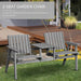 OutSunny Garden Bench Fir Grey 700 x 830 mm