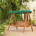 OutSunny 3 Seater Swing Bench Larch Wood Green