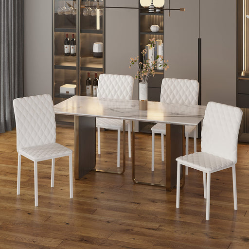 HOMCOM Dining Chair 835-478V70WT White