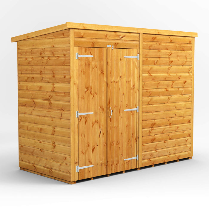 Power Garden Shed 84PPWDD Golden Brown 8x4