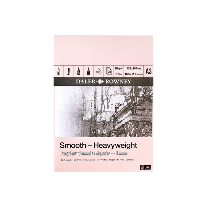 Daler-Rowney Pads 403040300 220 gsm A3 White 25 Sheets