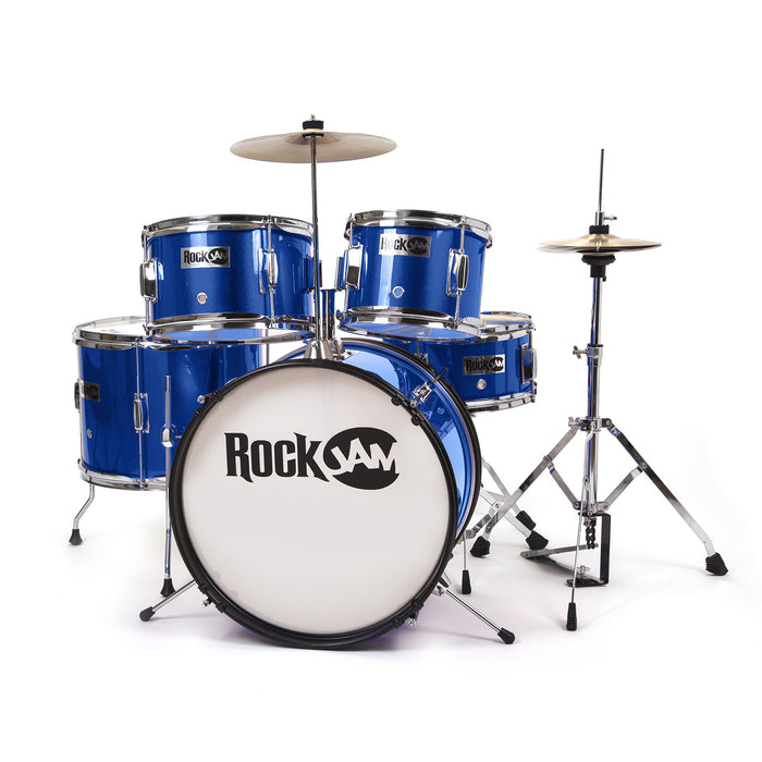 PDT RockJam 5-Piece Junior Drum Set Blue