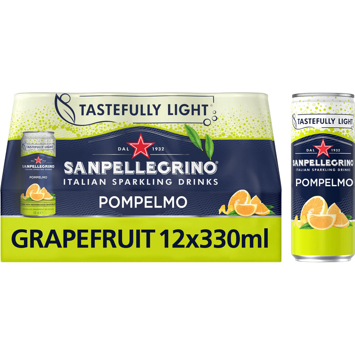 S.Pellegrino Pompelmo Soft Drink Sparkling Grapefruit 12 Bottles of 330 ml