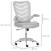 Vinsetto Office Chair 921-512V70GY Grey 58 (W) x 58.5 (D) x 103.5 (H) mm