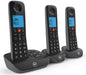 BT Essential DECT TAM Cordless Telephone 90659 Black Pack of 3