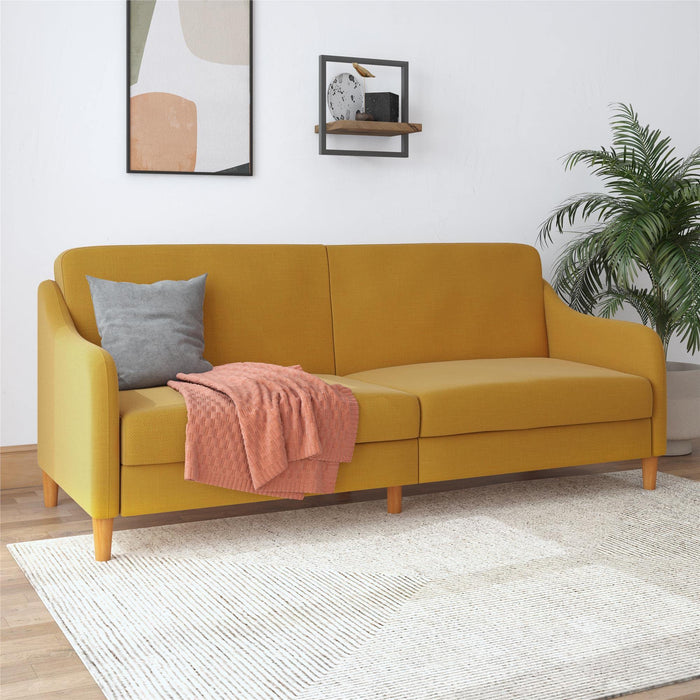 DOREL HOME 3 Seat Sofa MUSTARD LINEN Linen 1,955.80 (W) x 825.50 (D) x 838.20 (H) mm