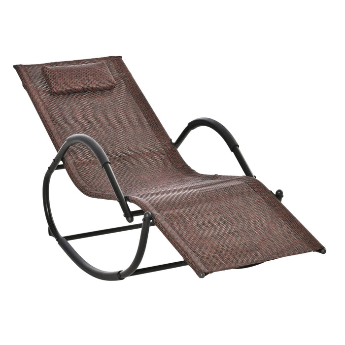 OutSunny Rocking Chair Brown 1,600 x 790 mm