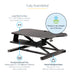 StarTech.com Height Adjustable Ergonomic Corner Sit Stand Desk Converter with Keyboard Tray 35 x 21 Inches Large Surface