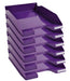 Exacompta Letter Tray Combo Midi Glossy Purple Pack of 6