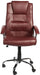 Nautilus Designs Ltd. High Back Leather Faced Executive Armchair with Integral Headrest and Chrome Base Burgundy